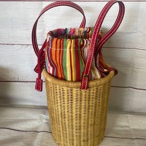 Bath and body works wicker purse